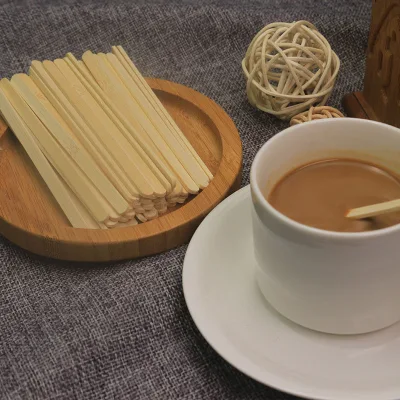 Новинки, одноразовые деревянные бамбуковые мешалки для кофе в индивидуальной упаковке