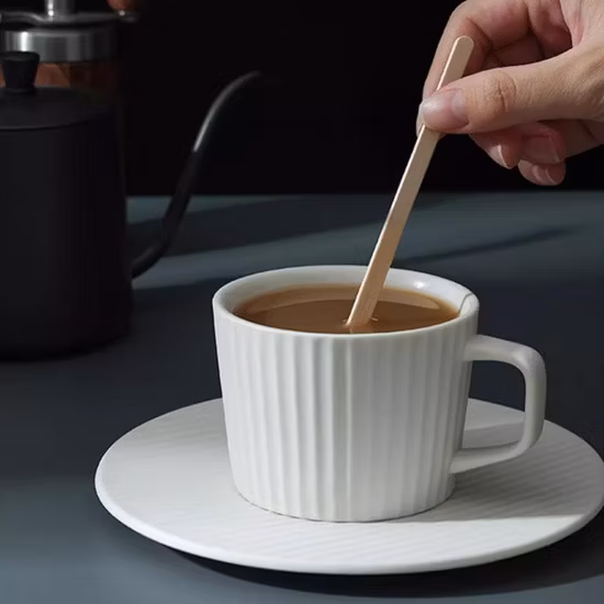 Мешалки для кофе из натурального дерева, биоразлагаемые, в индивидуальной упаковке, бамбуковые деревянные мешалки для кофе/чая